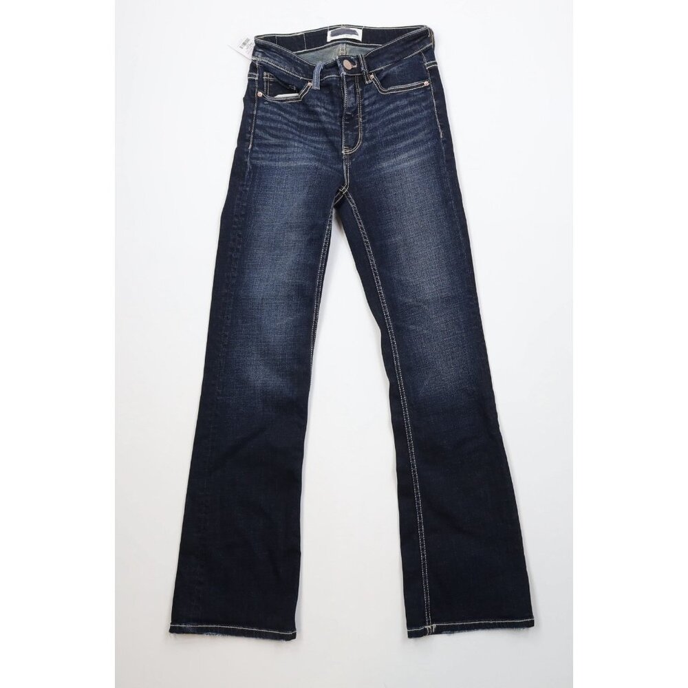 New Buckle BKE Womens 23 Thick Stitch Parker High Rise Bootcut Flared Jeans Blue